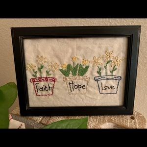 Primitive Farmhouse “Faith Hope Love” Wall Decor